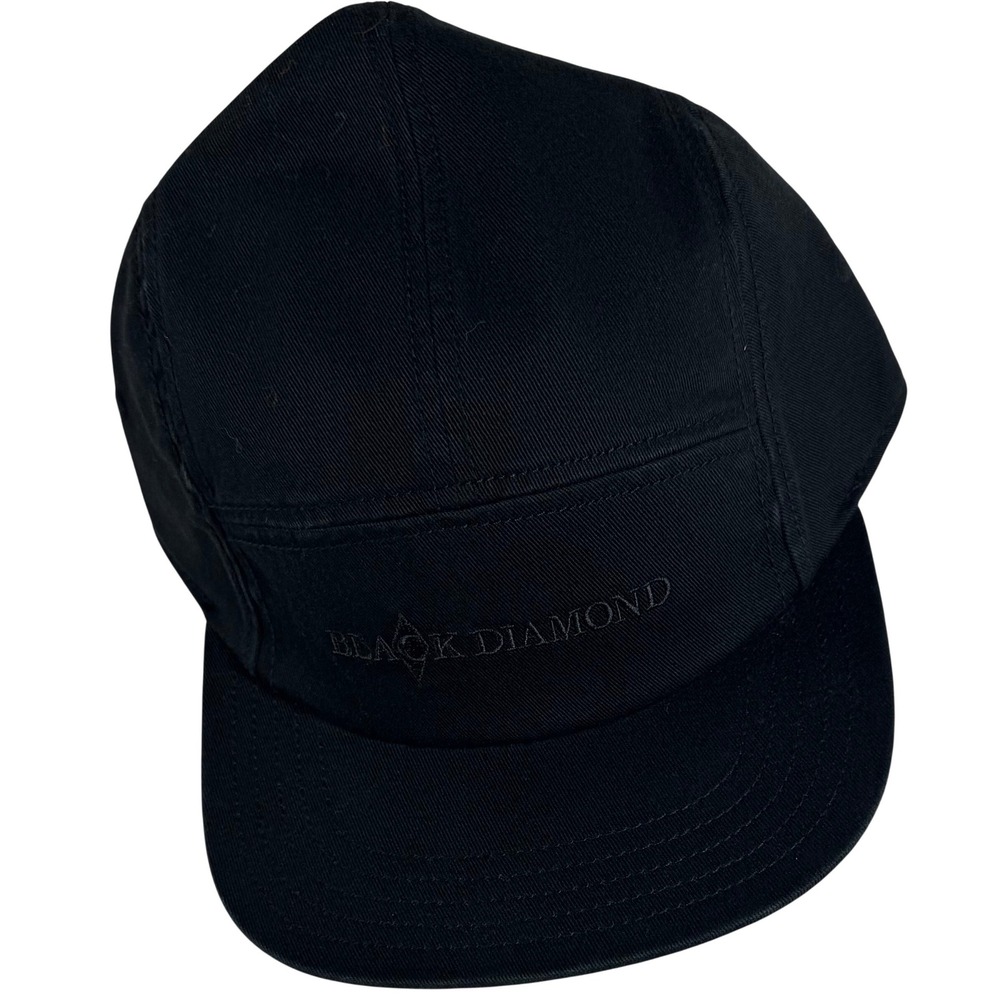 Black Diamond Camper Cap Mens Black 5 Panel Hat Adjustable outdoor hiking NEW